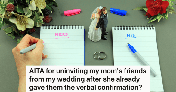 two notebooks, one reading "hers" in pink and one reading "his" in blue with markers to make lists