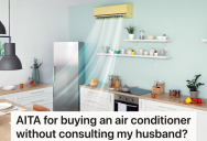 Her Kitchen Gets So Hot In The Summer That She Can’t Cook Without Feeling Sick, So She Bought An Air Conditioner