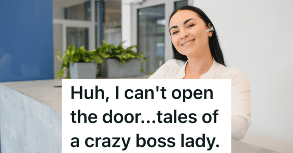 young woman working as a receptionist