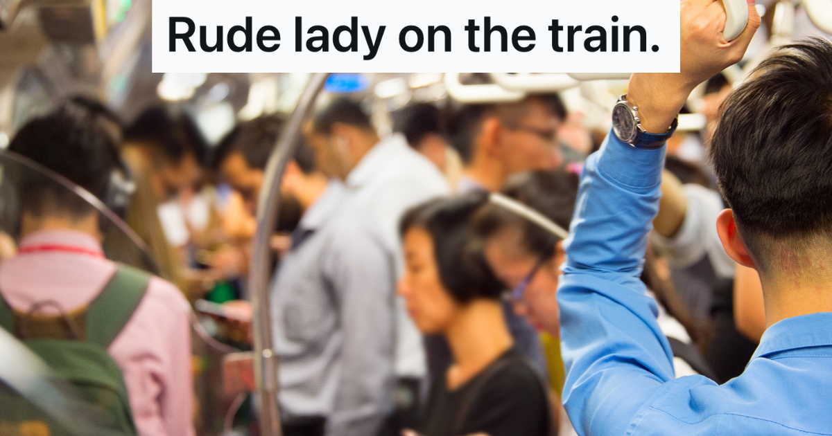 people on a crowded train