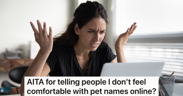 upset woman looking at her computer