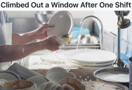 Teen Works As A Dishwasher At A Busy Restaurant, But When Some Of His Coworkers Made His Job Extra Difficult, He Quit In A Very Unusual Way