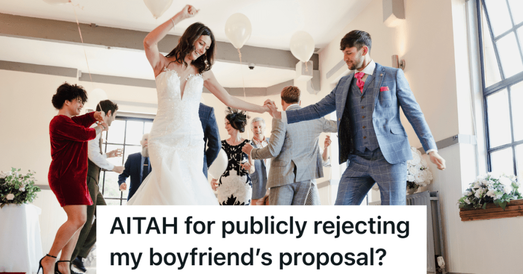 bride, groom and friends dancing