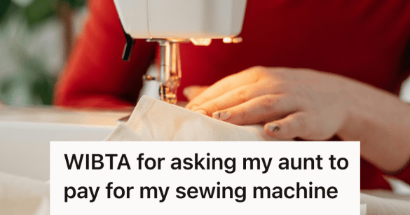 woman using a sewing machine