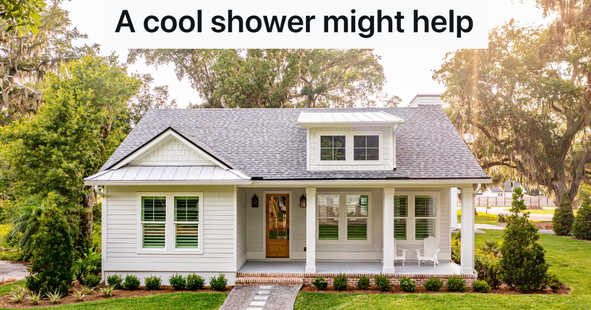 exterior of a white house