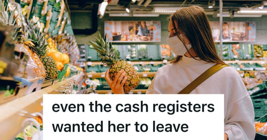 Woman grocery shopping