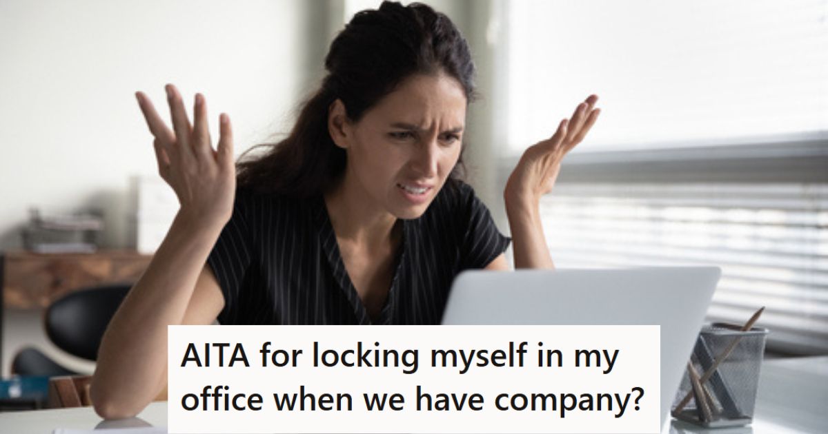 Frustrated woman working from home