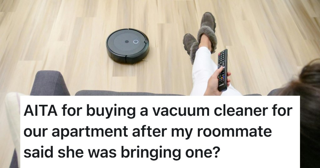 Woman and Roomba