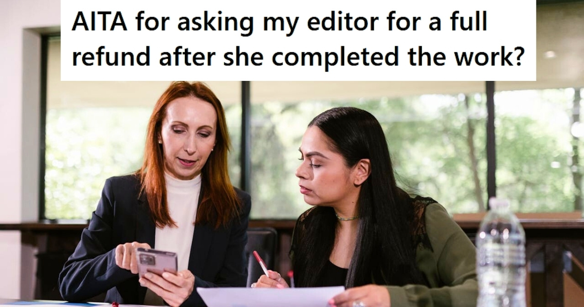 Writer Found Out Her Editor Had Been Using AI To Edit Her Popular Short Stories, So She Asked For A Full Refund Two women discussing business