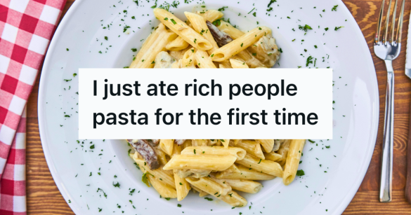 a fancy plate of pasta