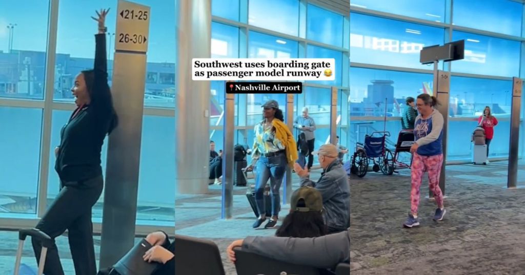 People dancing at the Nashville airport