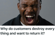 Aggressive Customer Threw A Fit When The Store Wouldn’t Accept A Return On An Old TV, So Police Were Called And He Left In Handcuffs