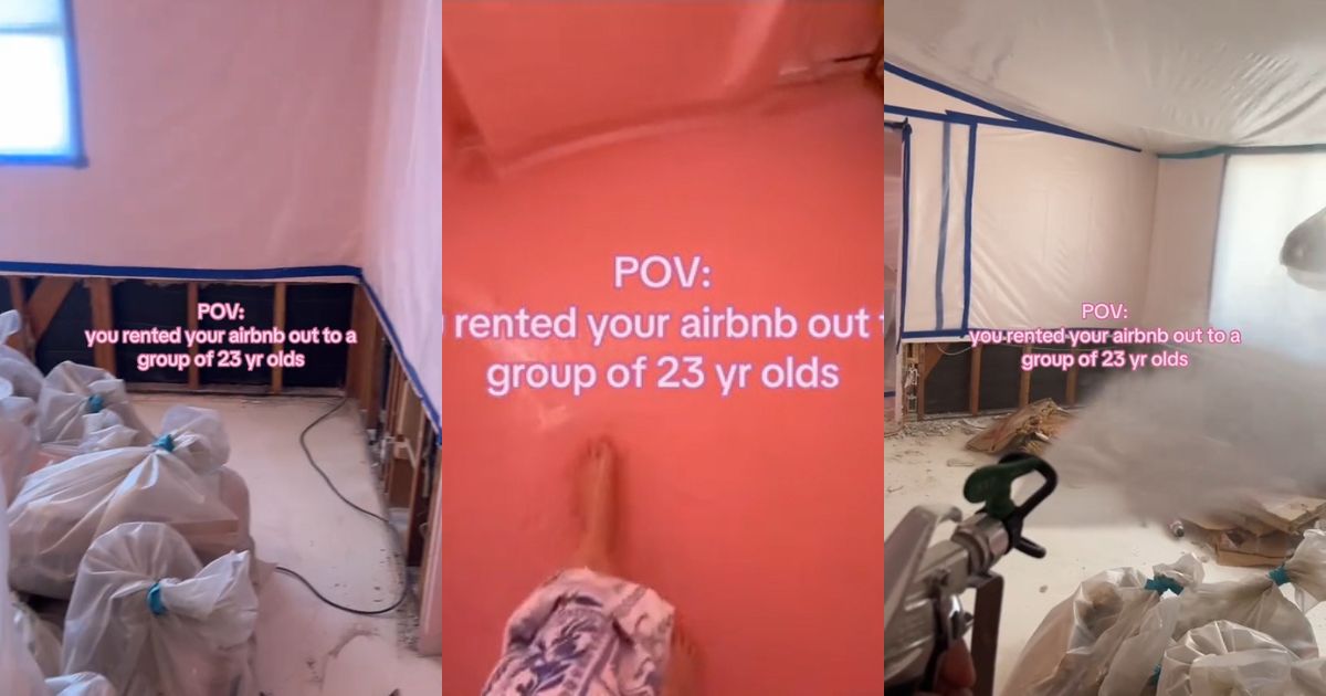 She Says She Rented Out Her AirBnB To A Group Of 23 Years Old, And By The Looks Of It They Literally Destroyed The Place Grace Mattei's flooded airBnB