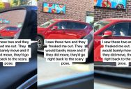 She Was Sure A Couple In The Car Were Giving Her A Creepy Stare, And The Video Is Pretty Unnerving