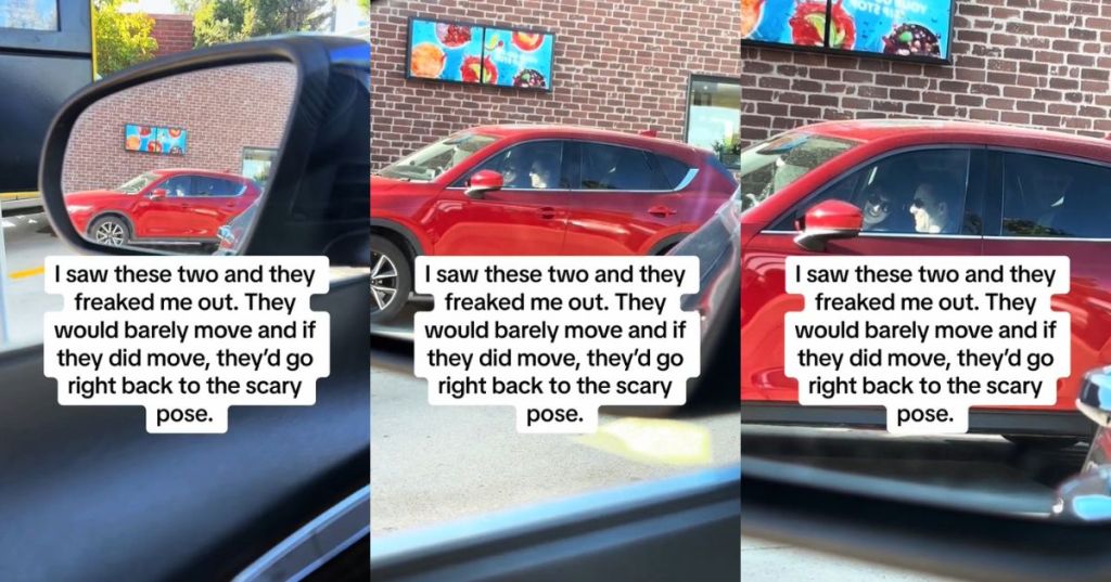 A couple sitting in a car