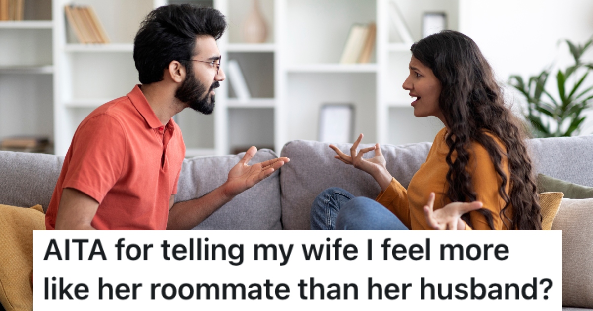 Husband Is Frustrated About Their Marriage, So He Told His Wife It Feels Like Theyre Roommates couple having an argument