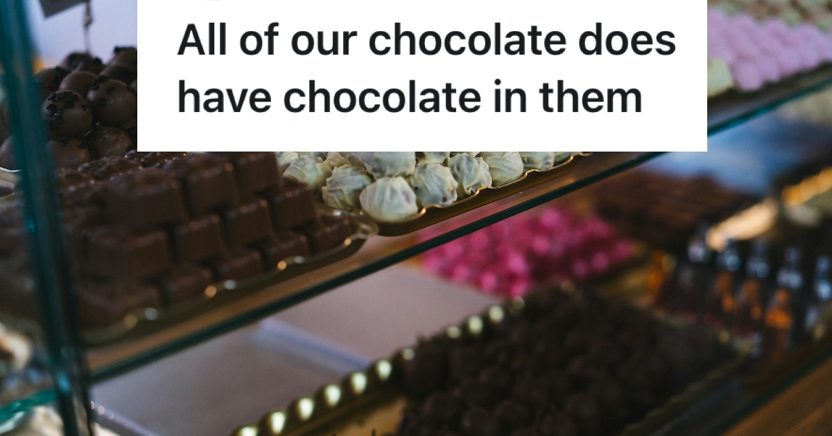 chocolate tfr Chocolate May Be Cheaper Than Therapy, But This Chocolatier Might Need Some Professional Help After An Encounter With A Crazy Customer