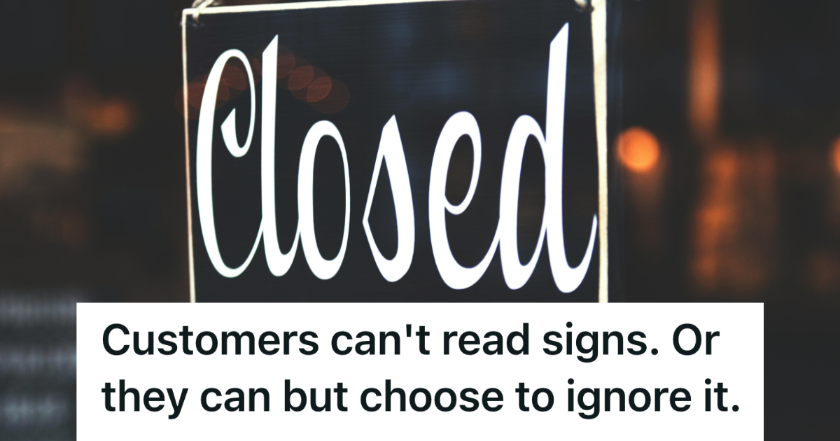 closed sign on a retail store