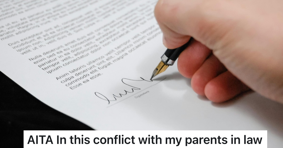 person signing a contract