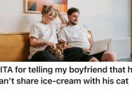 Her Boyfriend Feeds His Cat Ice Cream With His Spoon, And She’s Pretty Grossed Out By It