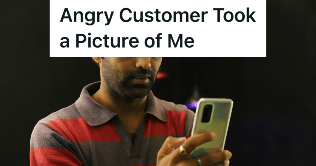 customer taking a photo on their smartphone