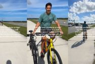 Her Dad Surprised Her By Biking Out To Meet Her On Her Walk, And She’s Practically In Tears At The Wholesome Support