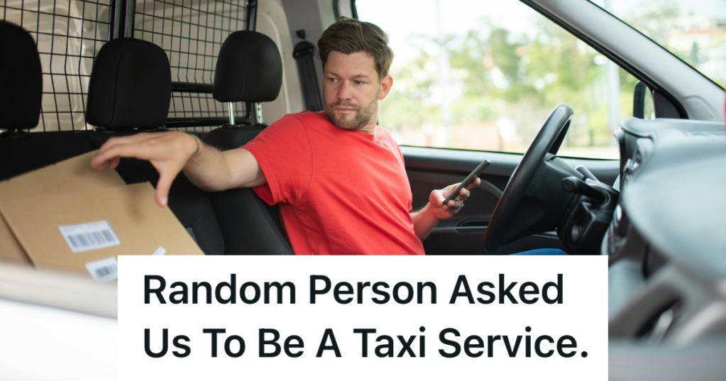 delivery driver sitting in his truck