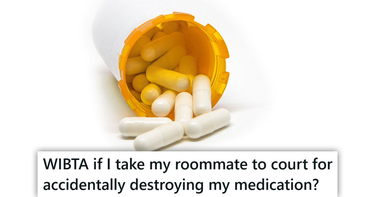 open container of pills