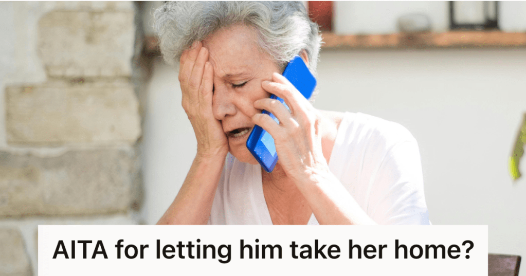 elderly woman looking distressed
