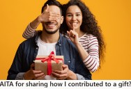 He Put In Half The Money For An Expensive Gift, But When It Came Time To Open it, He Didn’t Get Any Credit