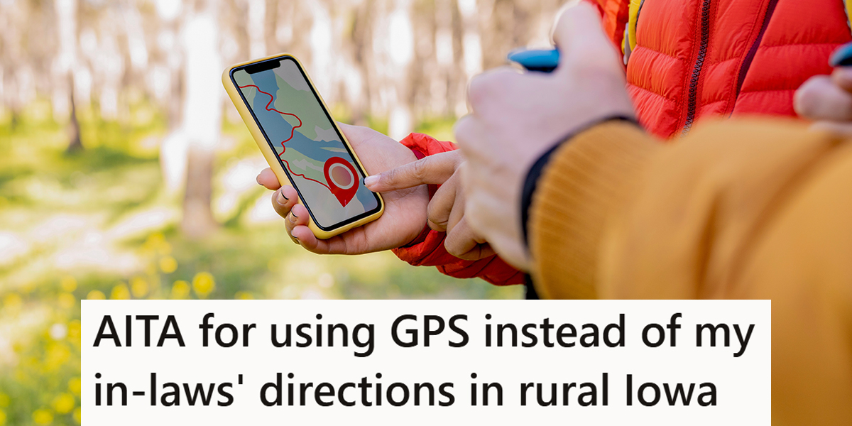 man looking at GPS on his phone