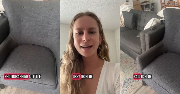 Kristin Huges in her living roo