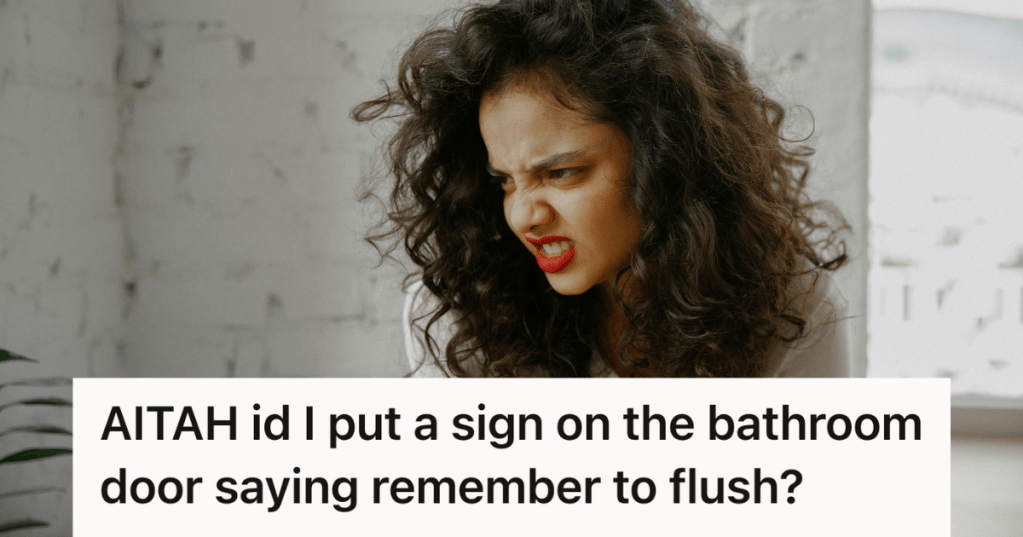 grossed out woman grimacing