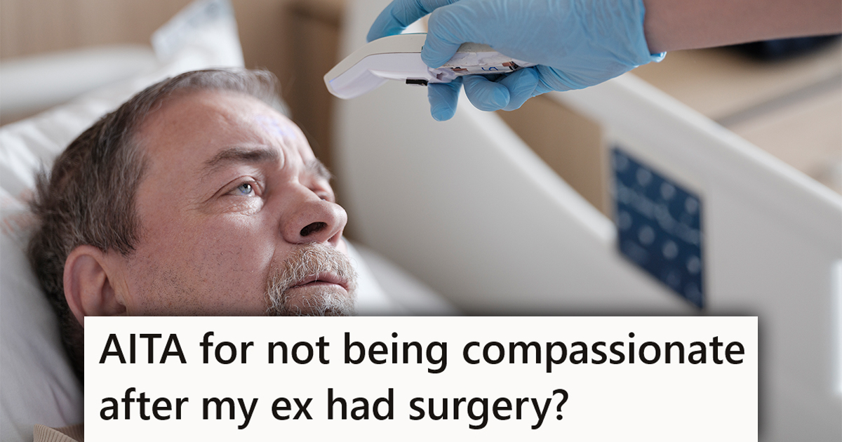 sick guy in a hospital bed