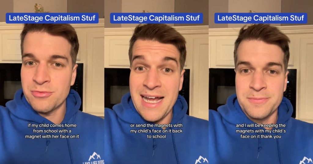 Chris discussing school photos