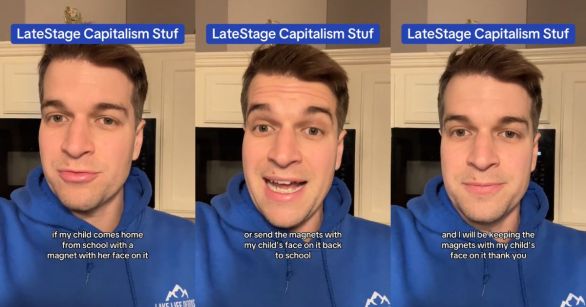 Chris discussing school photos