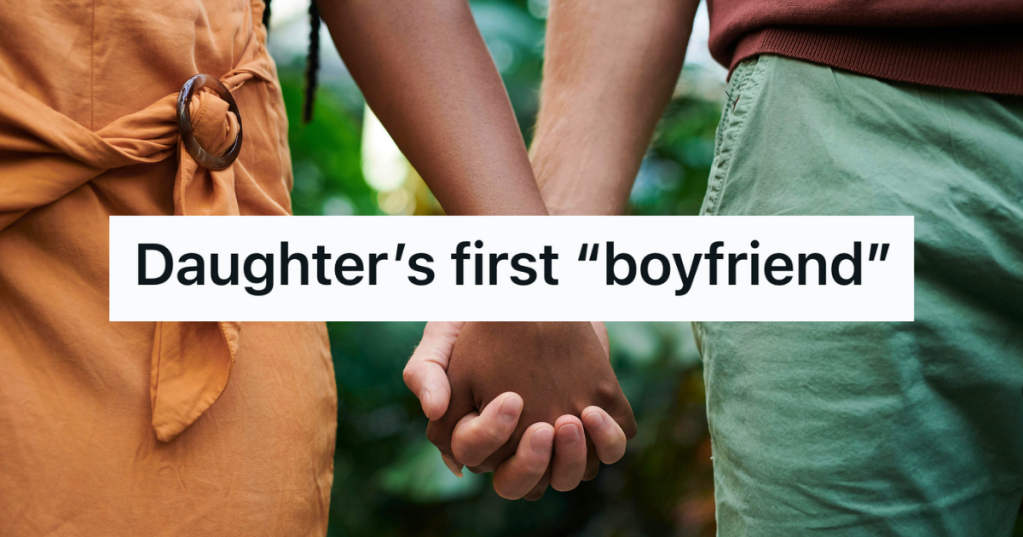 man and a woman holding hands