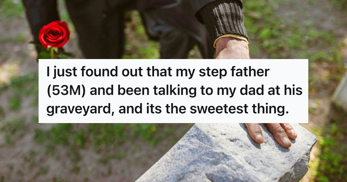 man holding a rose visiting a grave