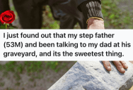 She Overheard Her Stepdad Laughing By Her Father’s Headstone, So She Joined Him And Found A Moment Of Heartwarming Wholesomeness