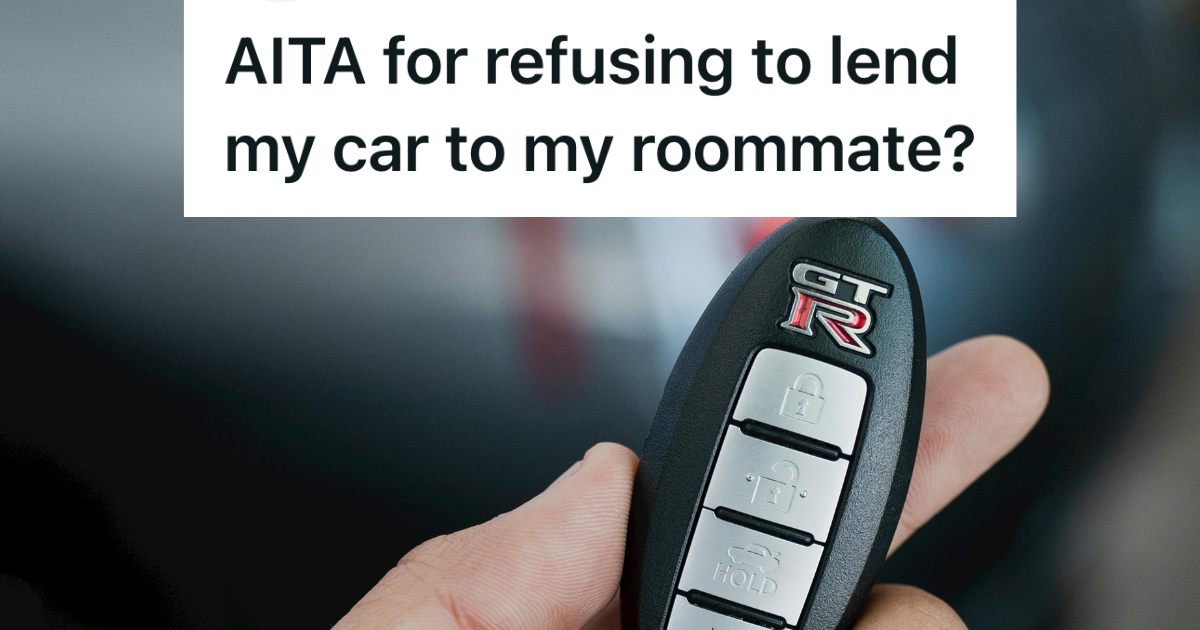 They Refused To Lend Their Car Out For The Weekend, And Their Roommate Gave Them The Cold Shoulder Because Of It man holding car keys
