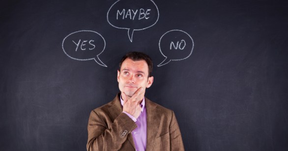 man making a hard decision