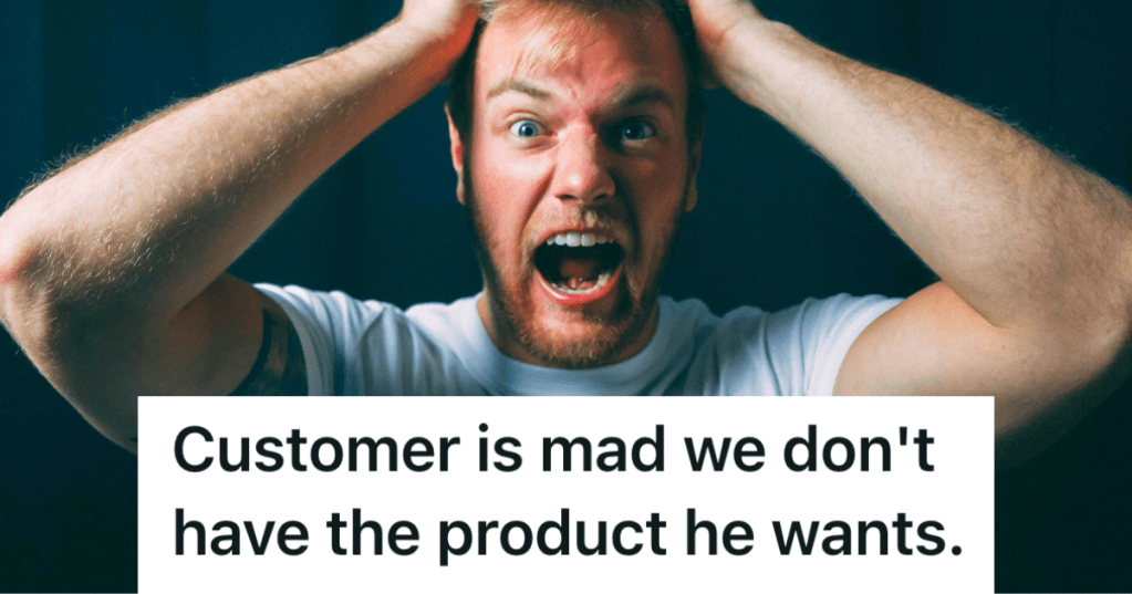 man screaming and raising hands