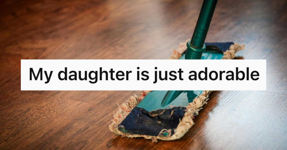 mopping a hardwood floor