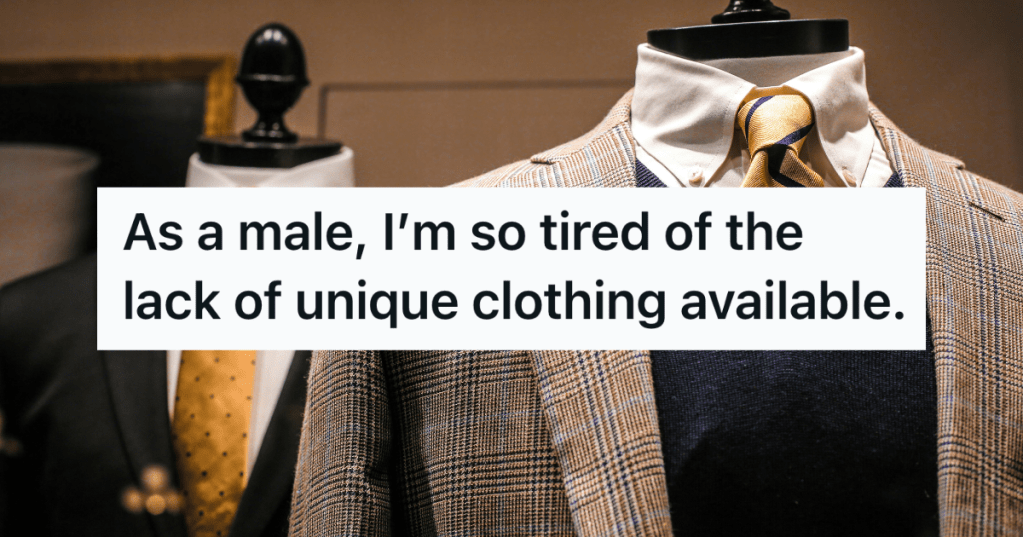 nice men's clothing at a store