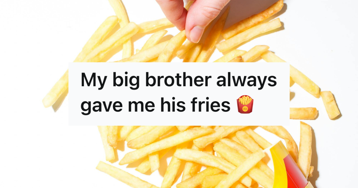 person eating french fries