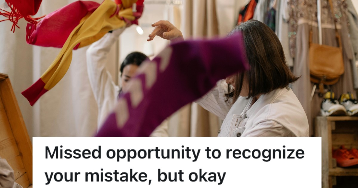 women throwing clothing around