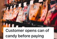 A Customer Raided The Candy Aisle Without Paying, But The Cashier Was Fine With It Because She Was Just Enjoying Herself