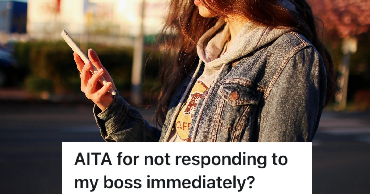 woman checking her phone