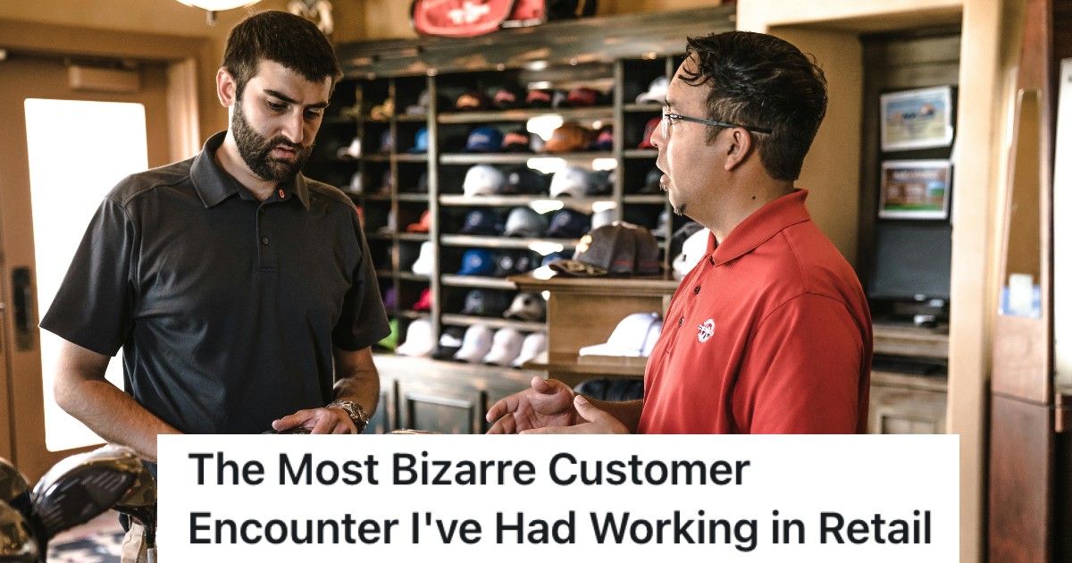 man helping a female customer