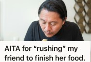 Woman Takes A Long Time Eating Her Food At A Restaurant, And Her Friend Get Really Annoyed By It